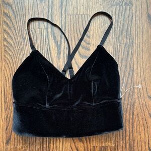 BEYOND YOGA Velvet Black Bralette NWOT